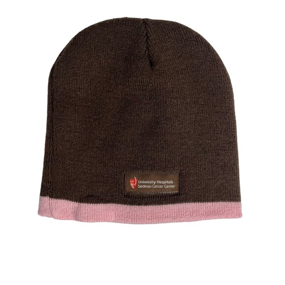 Cleveland Browns Winter Hat Beenie Womens OS Brown Pink - Picture 2 of 6